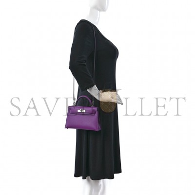 HERMÈS EPSOM MINI KELLY SELLIER 20 ANEMONE (19*12*5.5cm) 